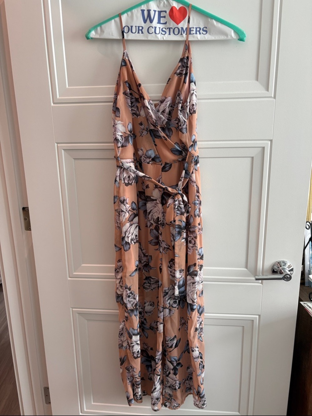 Floral Wrap Jumpsuit with belt